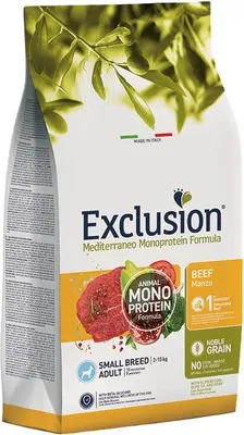 Produktbild von Exclusion Mediterraneo Noble Grain Adult Rind Small