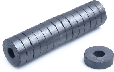 Produktbild von Ferrit Magnet Ringmagnet 14 x 5 x 4 F30 - 10 Stück, Extrem stark, Magnettafeln, Kühlschränke, Whiteboards, DIY