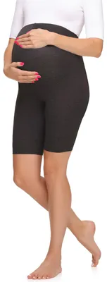Produktbild von Merry Style Damen Kurze Umstandsleggings aus Viskose MS10-299 (Dunkelmelange, XL)