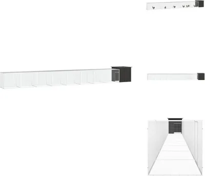 Obrázek produktu pro vidaXL Klec pro slepice antracitová 900x91x100 cm Pozinkovaná ocel - Příbytky a ohrady pro malá zvířata