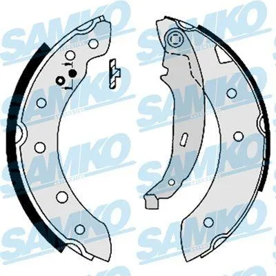 Produktbild von SAMKO Bremsbackensatz Trommelbremse Hinten für RENAULT Clio III Schrägheck (BR0/1, CR0/1) 203mm 87130