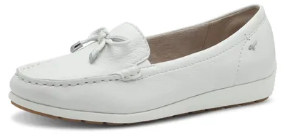 Produktbild von Tamaris Comfort Damen Mokassins aus Leder mit Schleife, Weiß (White Nappa), 40 E
