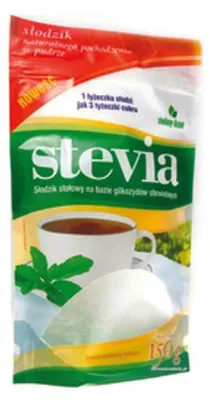 Zdjęcie produktu dla STEVIA PUDER 150 g (DOYPACK) - ZIELONY LISTEK