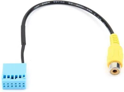 Image de Câble pour caméra de recul - Câble adaptateur pour caméra de recul - facile à installer, noir, 1 mètre.
