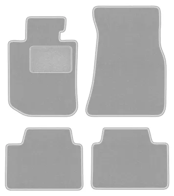 Image de Tapis de sol en moquette pour BMW 3 G20 2018- (berline) – jeu 4 pièces, gris, sur mesure – Wielganizator OSLO