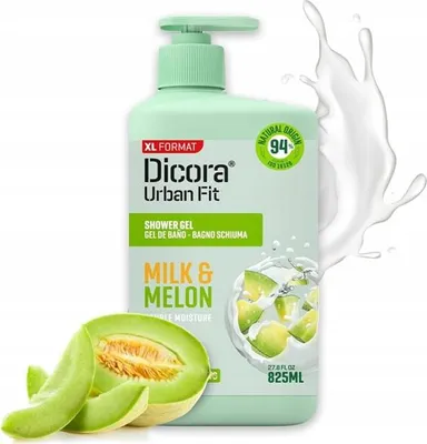 Obrázok produktu pre Żel pod Prysznic Mleko i Melon Dicora 825 ml