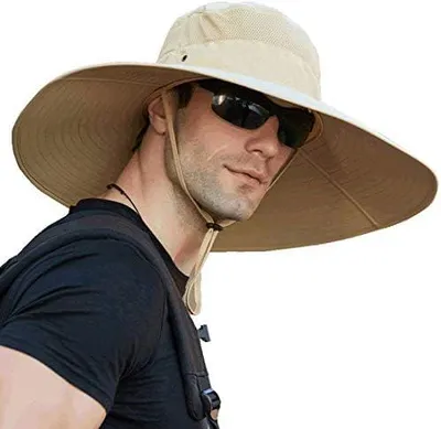 Produktbild von Herren Sonnenhut Sommer UV Schutz Outdoor Wanderhut Fischerhut