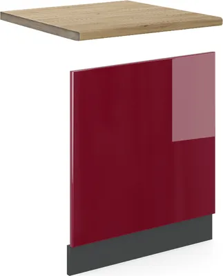 Produktbild von Frontblende Vicco R-Line Rot 60 cm , AP Eiche, Model 46345