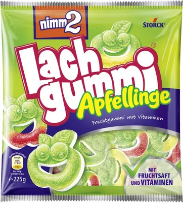 Produktbild von nimm2 Lachgummi Apfellinge, 225g