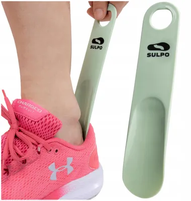 Produktbild von Sulpo Kunststoff Schuhanzieher 19 cm mit Haken olivgrün