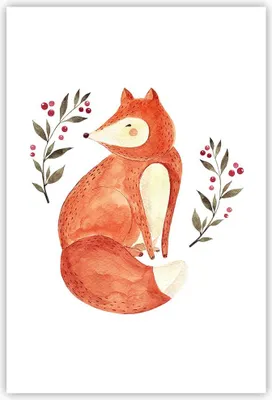 Produktbild von Poster - Poster ohne Rahmen - Nov Illustration Fuchs - 61x91,5 cm - Wand Bild - Wanddeko - Wandbilder - Kunstposter - Wandposter - Bilder - Kunstdruck - Wanddekoration - Wandbild - P2XPA61x91-4862
