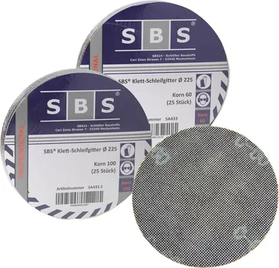 Produktbild von 50 Blatt Klett Gitterleinen Schleifgitter 225mm Korn 60, 100