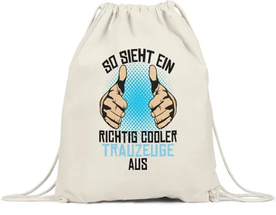 Produktbild von So Sieht Ein Cooler Trauzeuge Aus Turnbeutel Gymsack Trauzeuge Hochzeit JGA Standesamt Geschenk