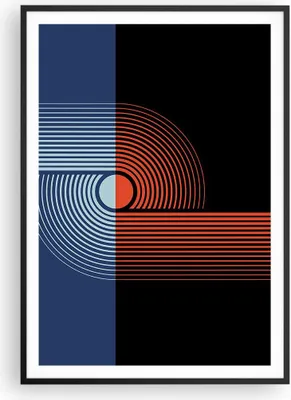 Produktbild von Gerahmtes Poster - Schwarzer Rahmen - Abstraktion Moderne Minimalismus - 70x100 cm - Wand Bild - Wanddeko - Wandbilder - Kunstposter - Wandposter - Bilderrahmen - Bilder - P2BPA70x100-4520