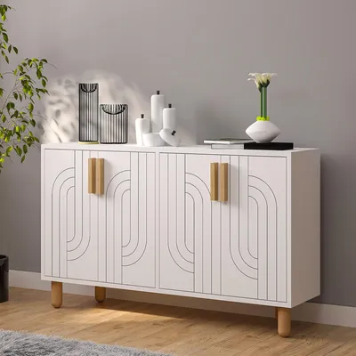 Immagine prodotto di Venerina - Credenza, 120x30x74h cm Bianco, 2 Ripiani
