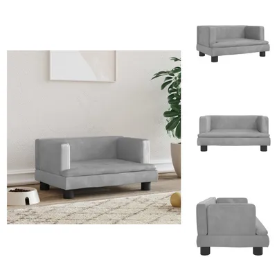 Obrázek produktu pro vidaXL Pelíšek pro psy světle šedý 60x40x30 cm samet - Pelíšky pro psy