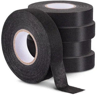 Produktbild von Isolationsband, schwarze Textilband für elektrische Kabels, Haushalt und Auto, 15 m x 19 mm