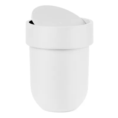 Obrázok produktu pre Umbra Bath Touch odpadkový kôš s vekom, odpadkový kôš, zberný kôš, kôš na papier, plast Soft Touch, biely, 023269660