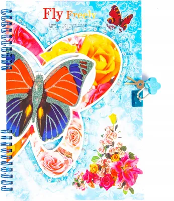 Zdjęcie produktu dla MOTYL NOTES KOŁOWY ZAMYKANY PAMIĘTNIK Różne Kolory