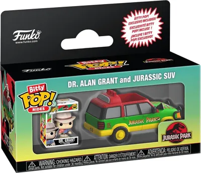 Immagine prodotto di Jurassic Park Bitty POP! Ride Vinyl Figur Jurassic SUV w/Dr. G 2,5 cm