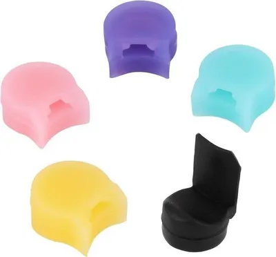 Zdjęcie produktu dla Podkładki pod palce do klarnetu i oboju – ergonomiczna pomoc do gry – pomoc muzyczna – 5 sztuk – wielokolorowe