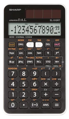 Produktbild von SHARP EL-510 RT Wissenschaftlicher Schulrechner (D.A.L.-Eingabe, Solar, 1-zeilig, 10+2 Stellen) Schwarz-Weiß
