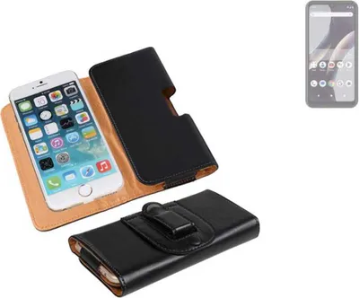 Produktbild von K-S-Trade Schützhülle Handyhülle kompatibel mit BLU G33 Holster Gürtel Tasche Schutzhülle Handy-Tasche Smartphone Case Seitentasche schwarz 1x