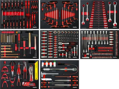 Produktbild von Mephisto Werkzeugwageneinlage CRV Werkzeug, metrisch, inkl. Soft Inlay passend zu Mephisto Werkzeugwagen
