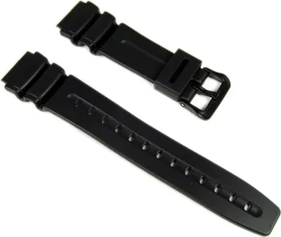 Produktbild von Casio Collection Uhrenarmband 19mm Resin schwarz DW-290, AD-300