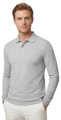 Produktbild von Hugo Boss Orange Passerby Polo langarm grau Piqué