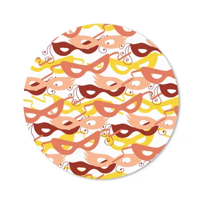 Produktbild von MuchoWow® Mauspad Mousepad Maske - Muster - Karneval 40x40 cm - Mousepads - Maus Mat - Pad - Mausunterlage - Schreibtisch Accessoires