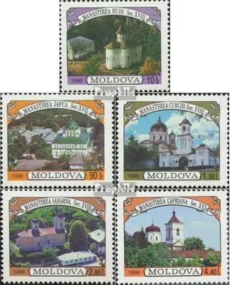 Produktbild von Briefmarken Moldawien 1996 Mi 200-204 (kompl.Ausg.) postfrisch Klöster