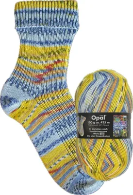 Produktbild von Opal Hundertwasser 4-fädige Sockenwolle,100g/425m LL, 75% Schurwolle/25% Polyamid Die 4 Einsamkeiten-805