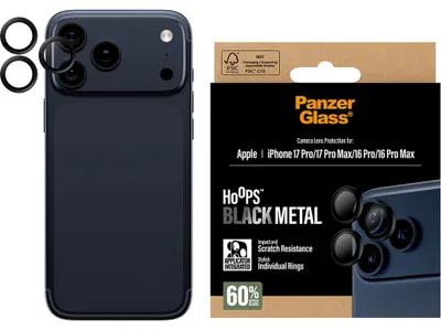 Immagine prodotto di Panzerglass Hoops Lens vetro temperato per Iphone 17 Pro / 17 Pro Max / 16 Pro / 16 Pro Max Nero