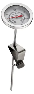Fritteuse-Thermometer Edelstahl 0-300°C 21,2cm mit Clip