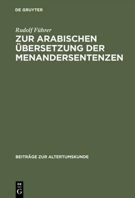 Produktbild von Zur arabischen Übersetzung der Menandersentenzen