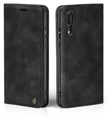Produktbild von Handy Hülle für Huawei P20 Klapphülle Bookcase Flip Cover Handy Tasche Etui Farbe: Schwarz
