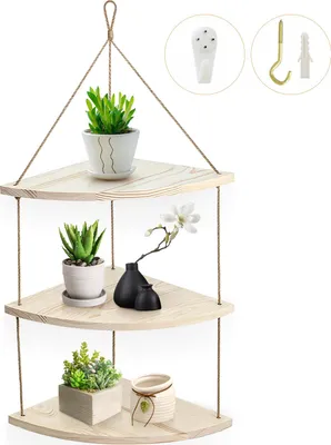 Produktbild von AGSIVO 3-teiliges Eckregal-Set – Platzsparende Wandregale für Ecken | Modernes Regal-Set für Wohnzimmer, Bad, Büro & Schlafzimmer
