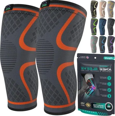 Produktbild von Famanu Kniebandage Set 2 Stück - Kompressionsverband für Herren und Damen - Kniebandagen für Sport