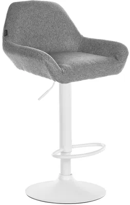 Image de Tabouret de bar Braga tissu blanc