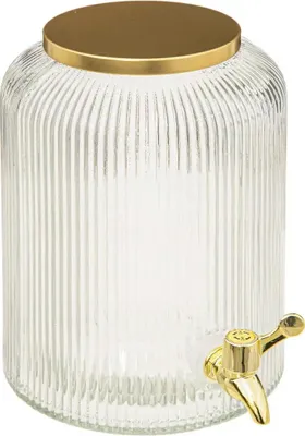 Produktbild von Secret de Gourmet | Glasbehälter mit Hahn - 5 L - Praktisch und stilvoll - Ideal für Getränke