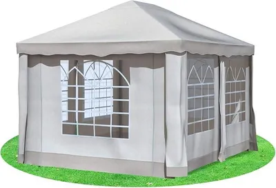 Produktbild von Gartenpavillon 3x4 m Polyester Deluxe BRAUN