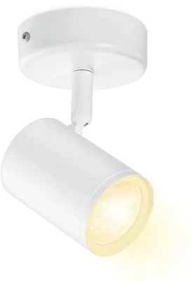 Produktbild von WiZ IMAGEO 1 x einstellbarer Spot, Intelligente Deckenbeleuchtung, Wi-Fi/Bluetooth, Weiß, Wi-Fi 4 (802.11n), 802.11b, 802.11g, LED, Metall