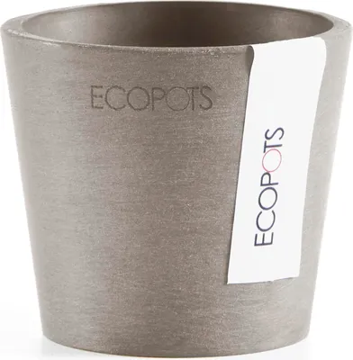 Produktbild von Blumentopf Ecopots Amsterdam Mini Kunststoff Ø 8 cm H 7 cm taupe