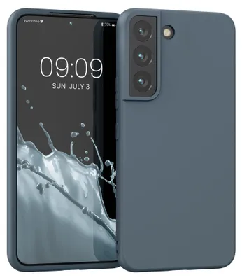 Produktbild von kwmobile Handyhülle für Samsung Galaxy S22 Hülle - TPU Case - Kabelloses Laden - Schutzhülle Cover in Dunkler Schiefer