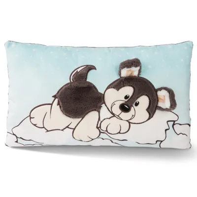 Produktbild von NICI Kuschel-Kissen Hund Husky Swante, 43 x 25 cm, Plüschkissen für Kinder