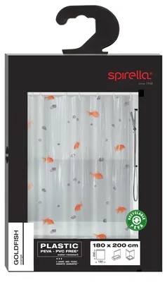 Produktbild von Spirella 7610583000972, Abbildung, Ring, Polyethylen-Vinylacetat (PEVA), Orange, Transparent, 40 °C, 1800 mm