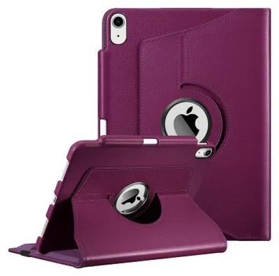 Produktbild von Fintie Hülle für iPad Air 11 Zoll M3 (2025)/M2 (2024), iPad Air 5. Gen 2022 / iPad Air 4 2020 10.9 Zoll mit Stifthalter - 360 Grad verstellbare Schutzhülle Cover mit mit Standfunktion, Lila