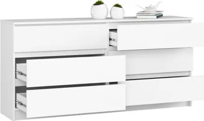 Produktbild von AKORD Furniture Factory OP0LK-1BIA010, Weiß, 6 Schublade(n), Matt, 16 mm, 71 cm, 400 mm