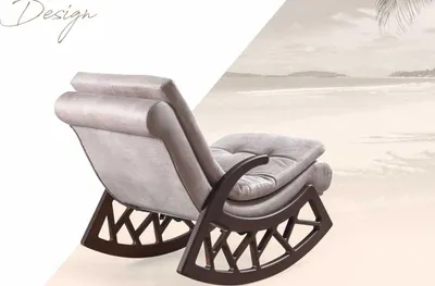 Immagine prodotto di Sedia a dondolo moderna in legno Mobili per il relax del soggiorno Fine Struttura in legno Nuovo